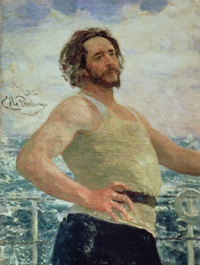 Portrait of Author Leonid Andreev (1871-1919), 1912 by Ilya Efimovich Repin